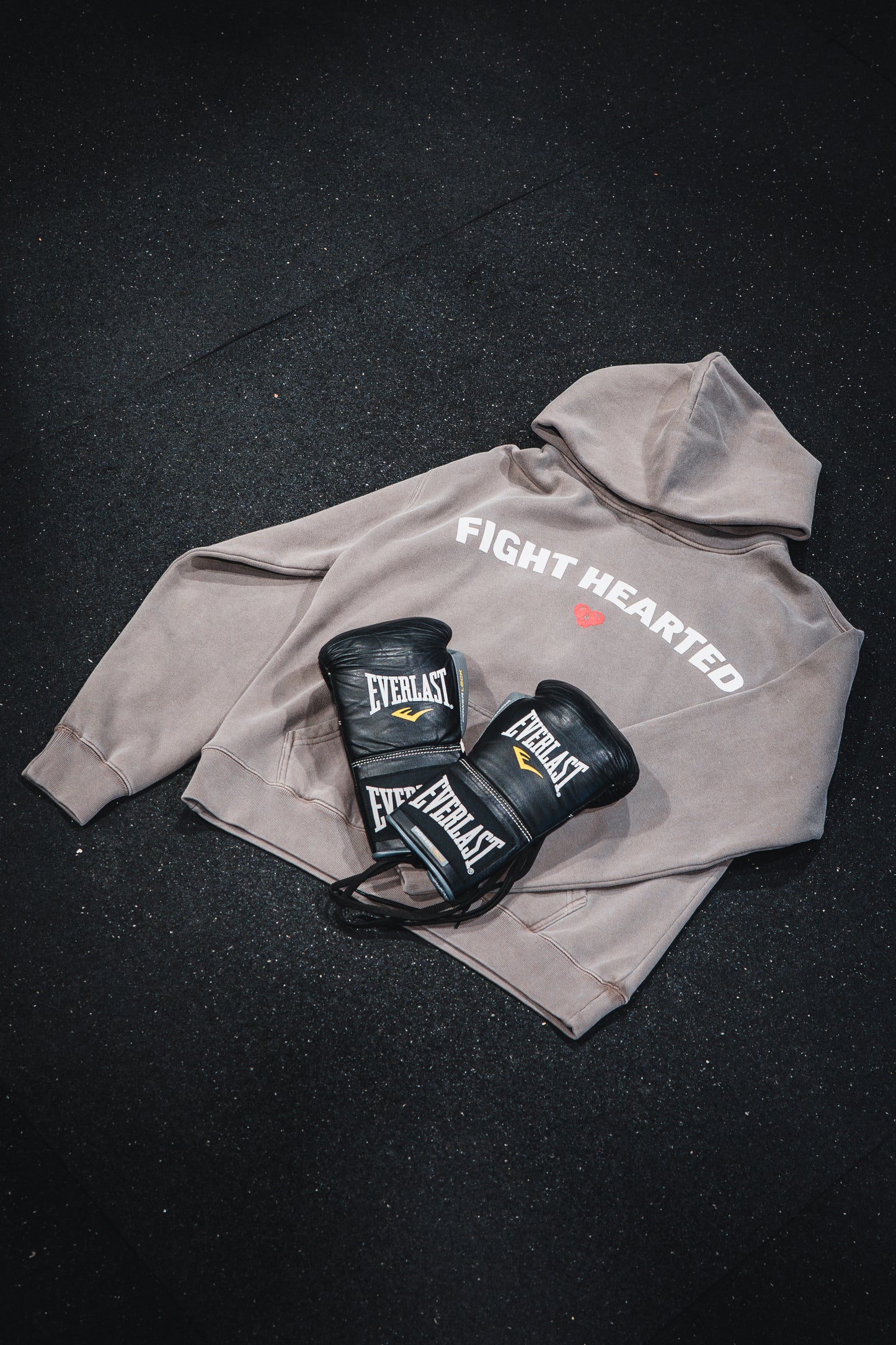 Fight Hearted Logo Hoodie (Faded Grey)